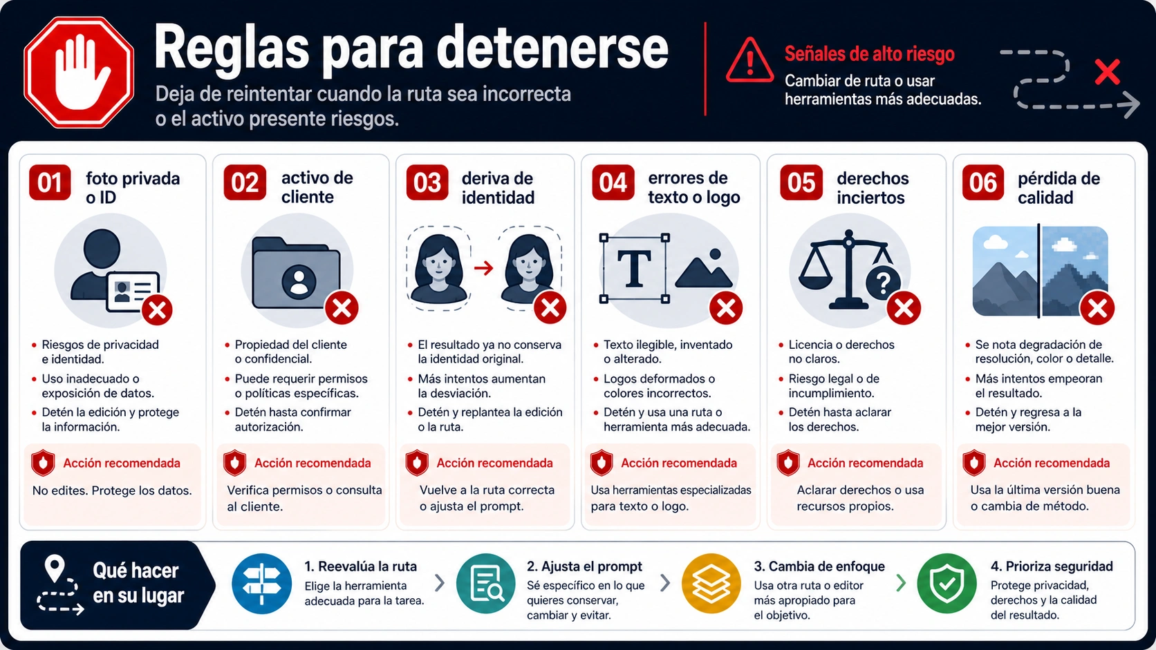 Reglas para detener una edición con Nano Banana