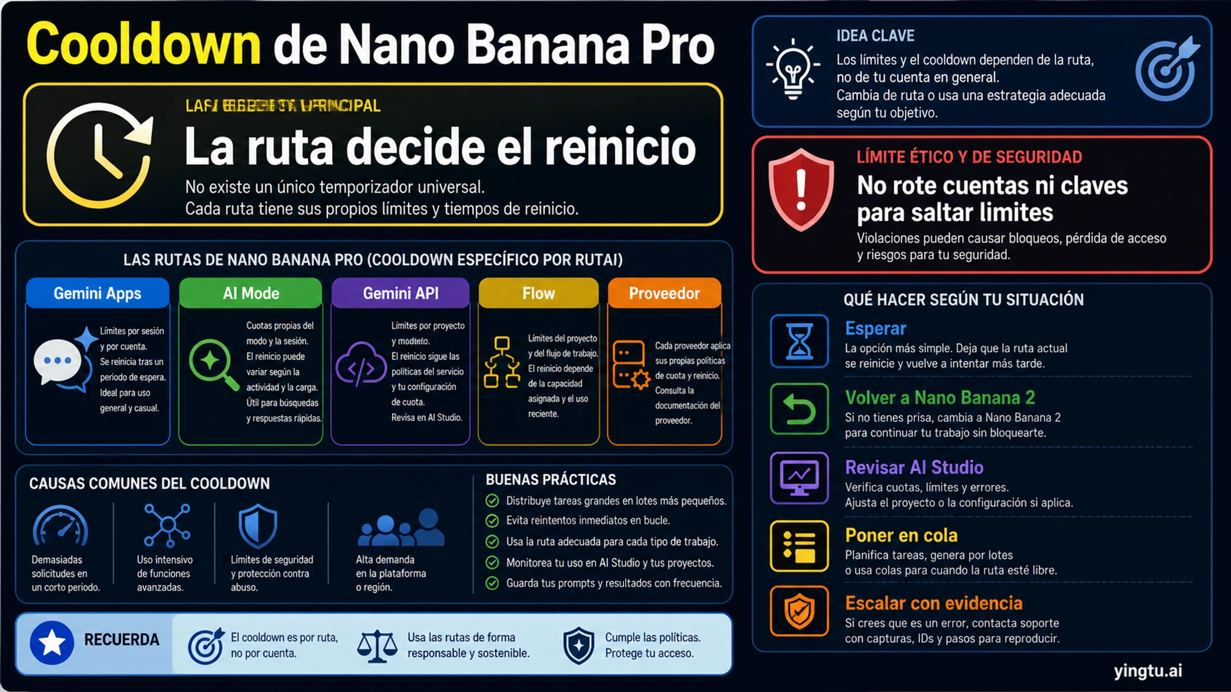 Cooldown y limites de Nano Banana Pro: separa la ruta antes de esperar, bajar carga o poner en cola