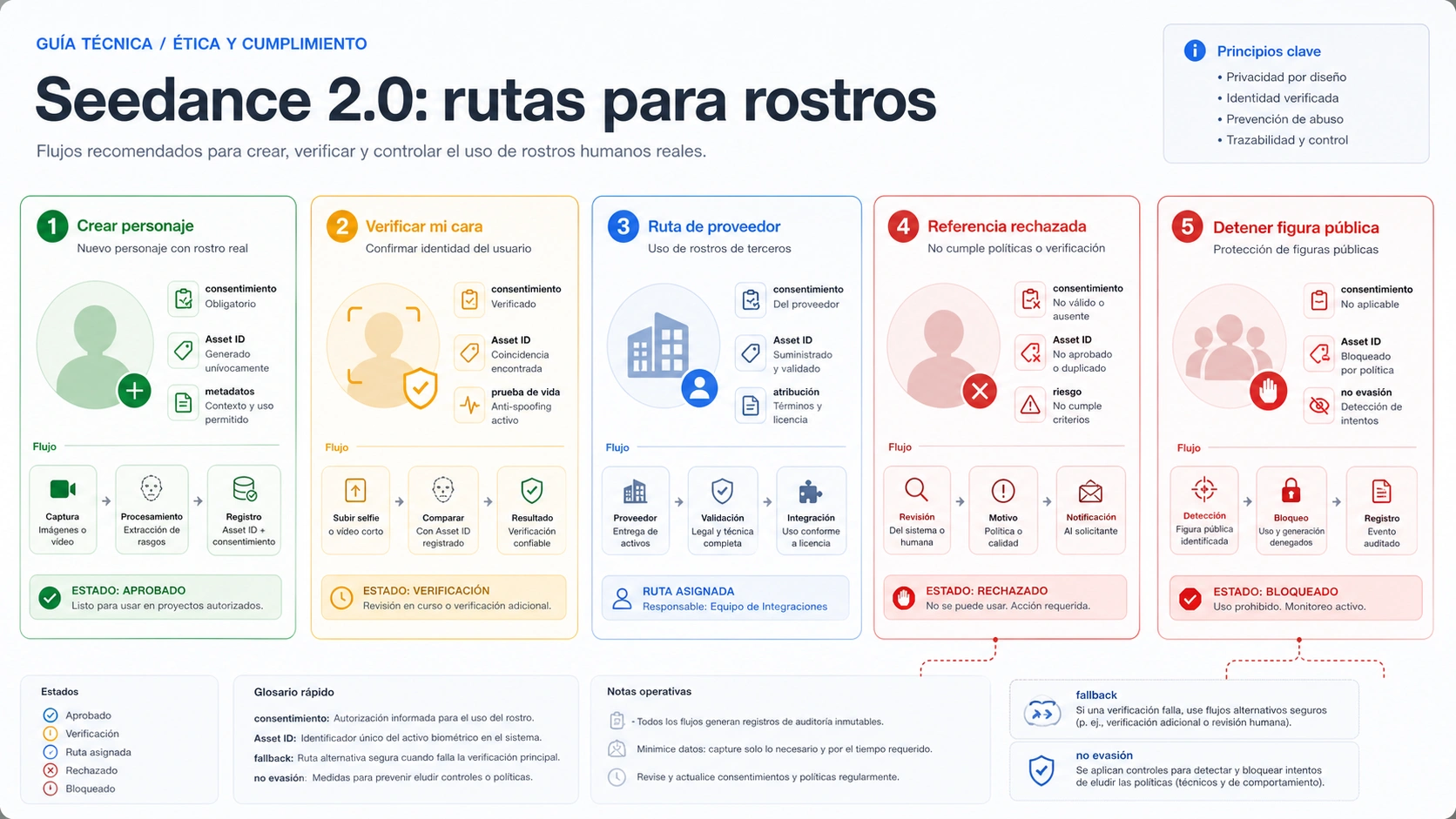 Seedance 2.0 y rostros reales: verificación, consentimiento y rechazos