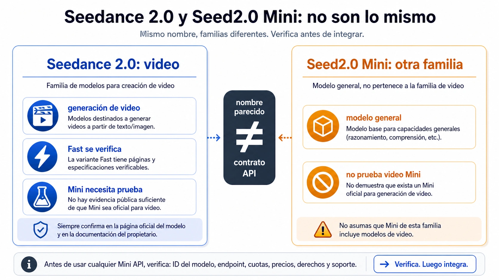 Mapa que separa Seedance 2.0 y Seed2.0 Mini