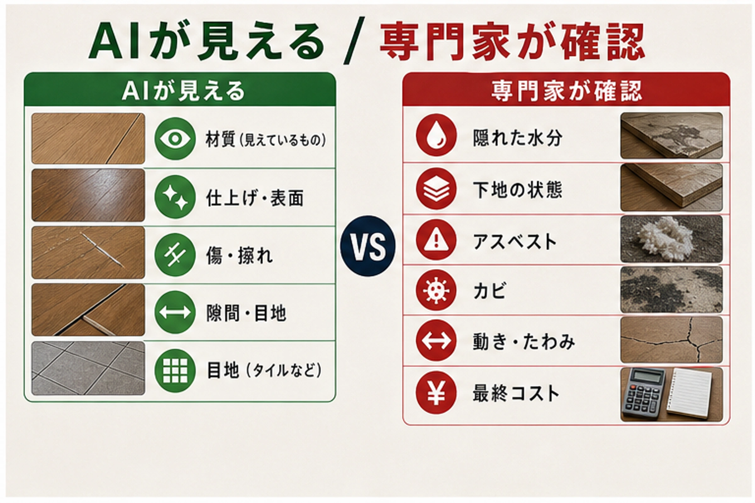 床写真で見えることと、専門家が確認すべきことの境界。