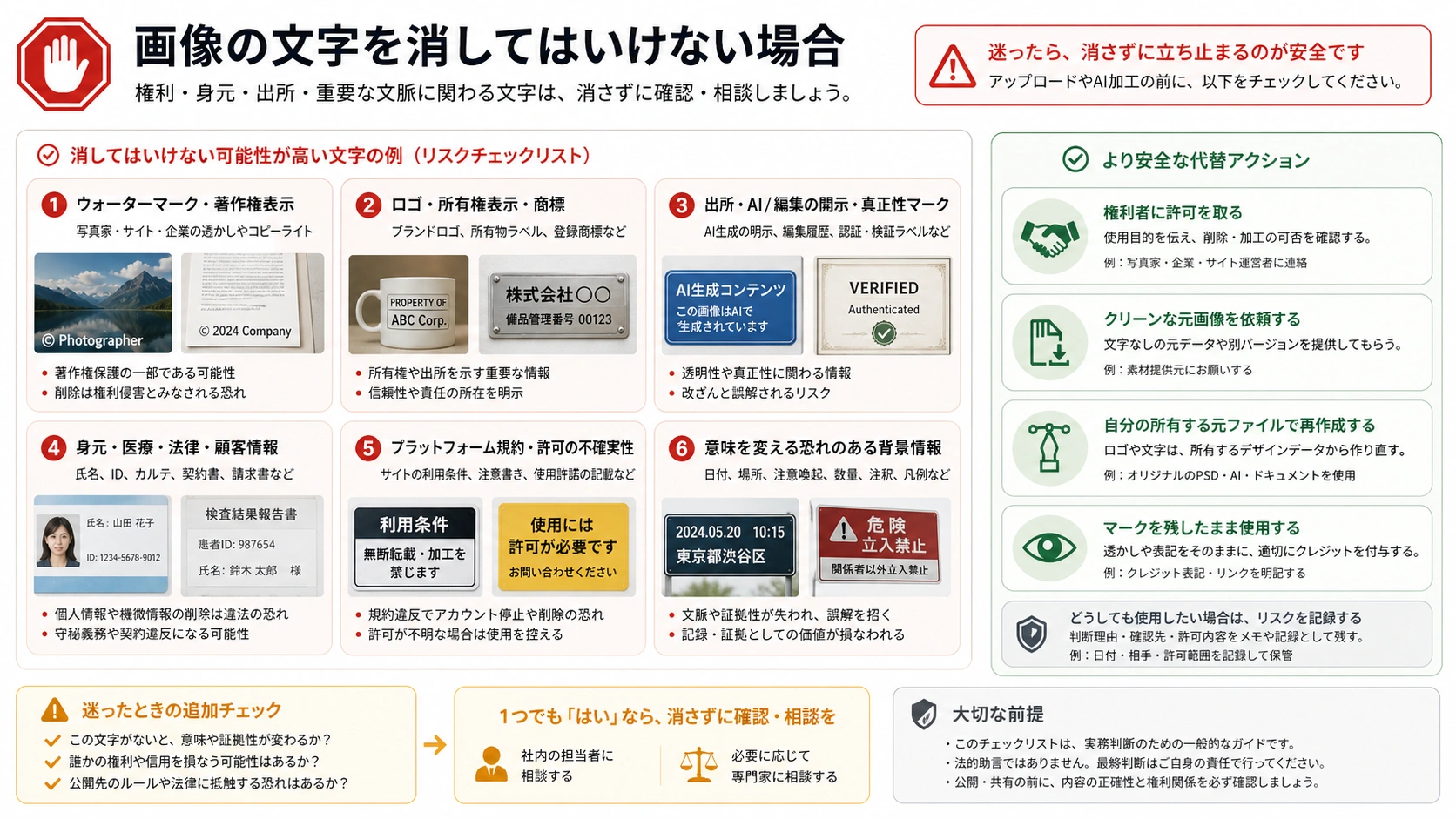 AI文字消しの停止チェックリスト