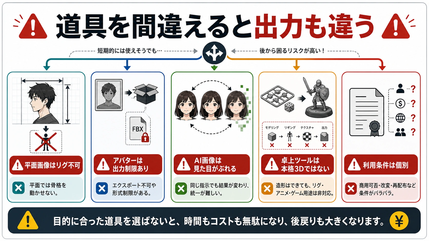 間違ったツール選びで起きる書き出し、権利、編集、同一性のリスク
