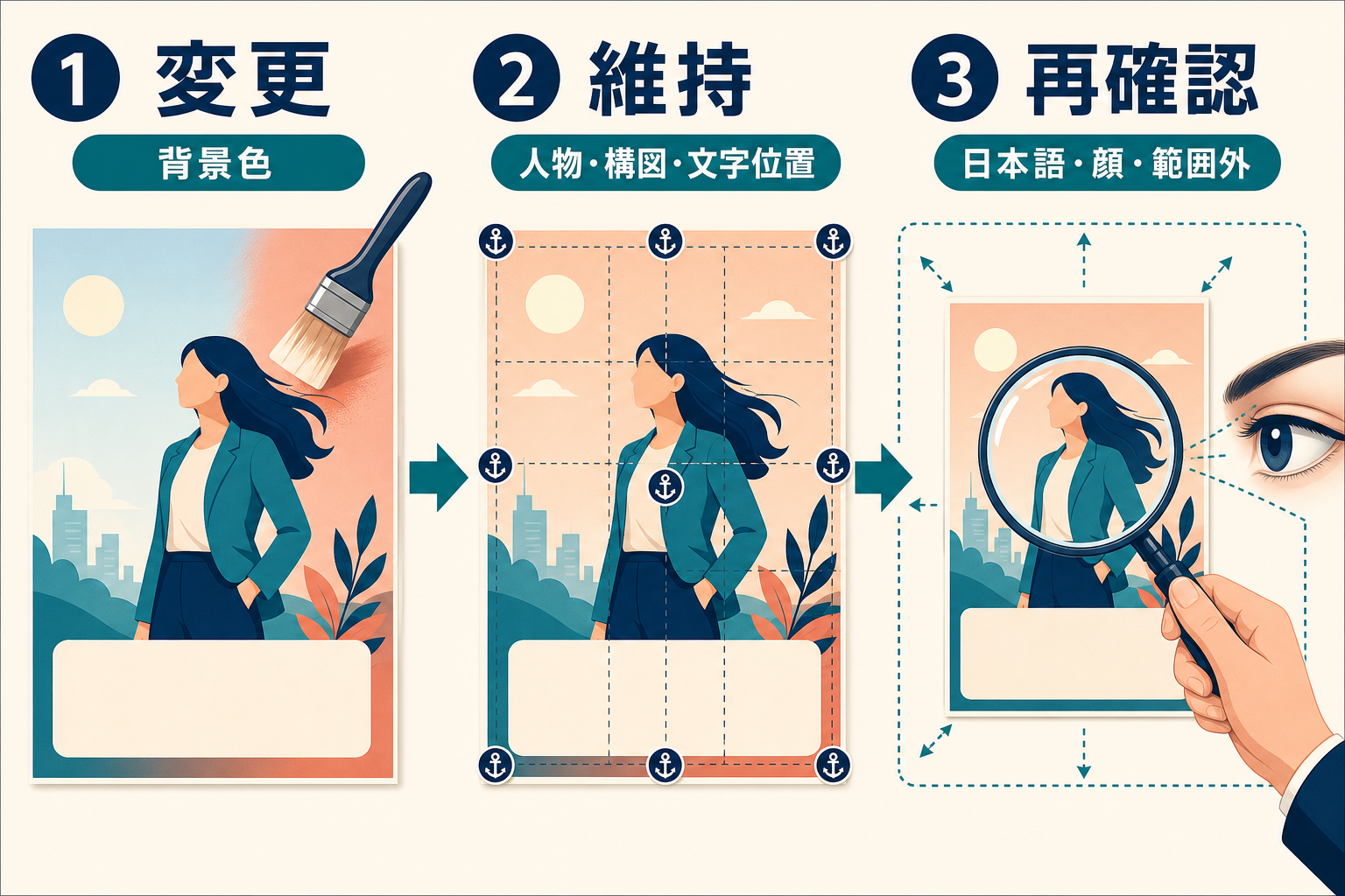 ChatGPT画像編集で変更点、維持条件、編集後の再確認を分ける方法