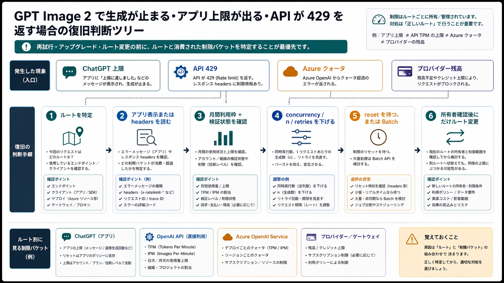 GPT Image 2 limit recovery tree for ChatGPT caps API 429 monthly usage and provider quotas