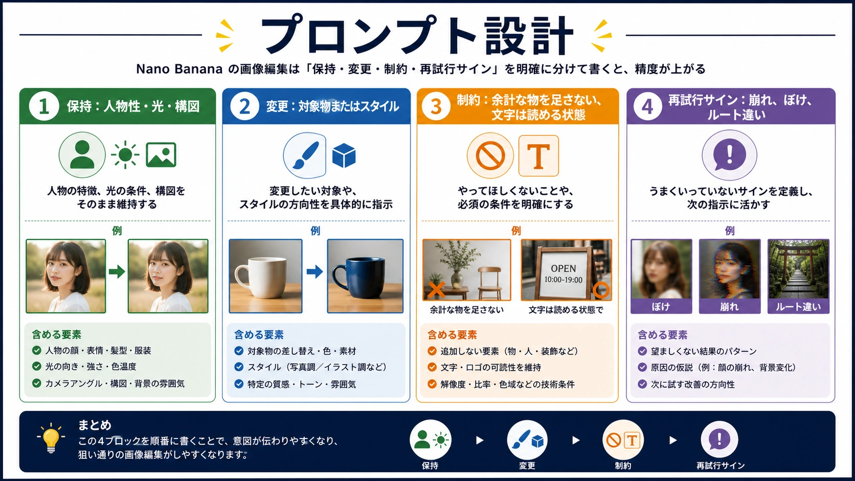 Nano Banana 画像編集プロンプトの構造