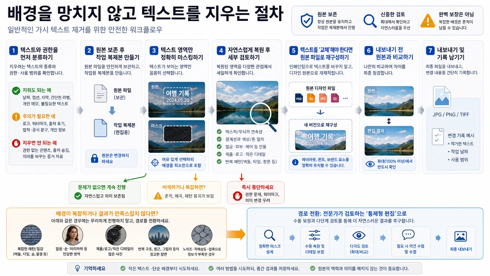 AI 텍스트 제거 작업 흐름
