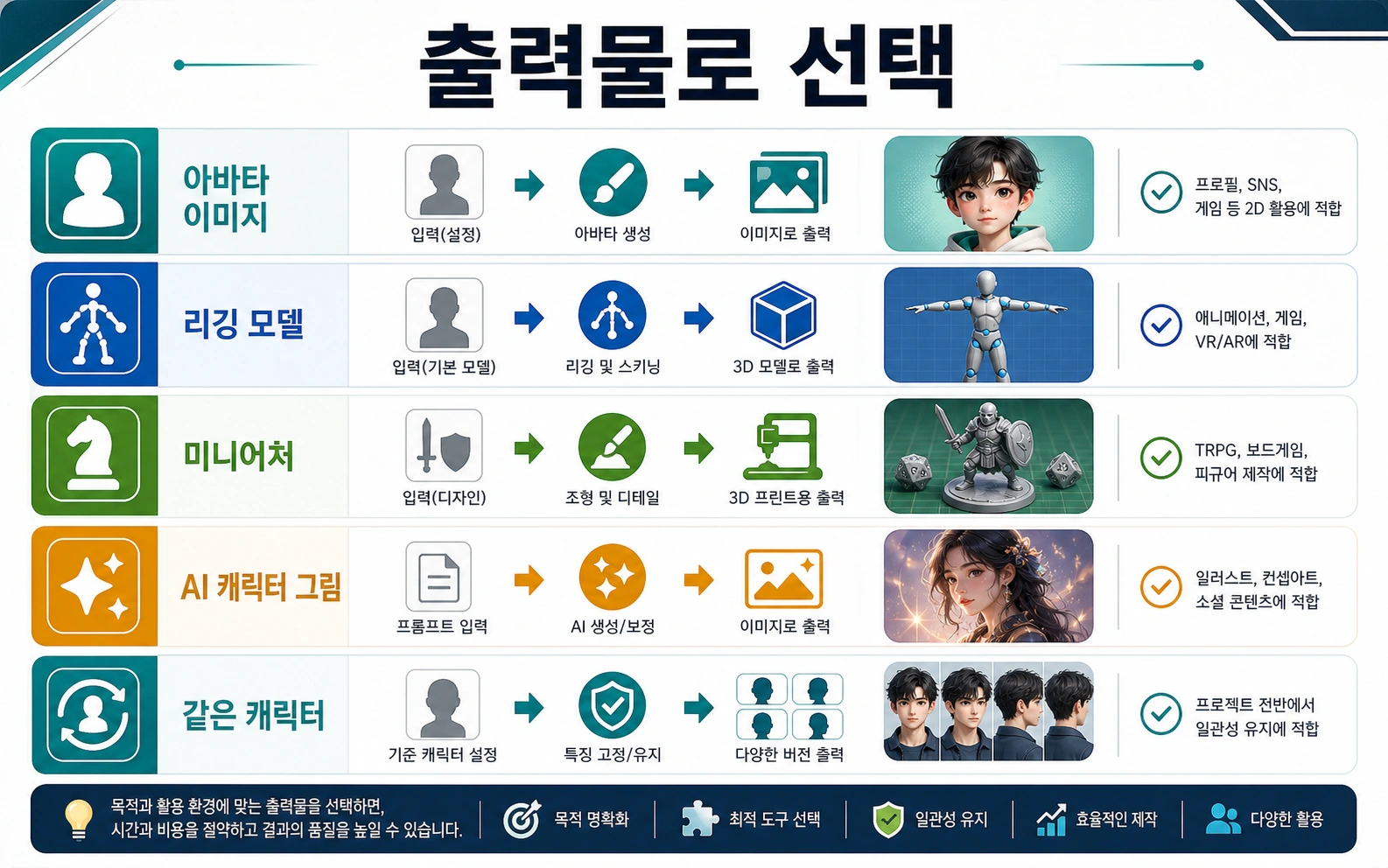 아바타, 3D, RPG, AI 이미지, 동일 캐릭터 유지로 나누는 출력 매트릭스