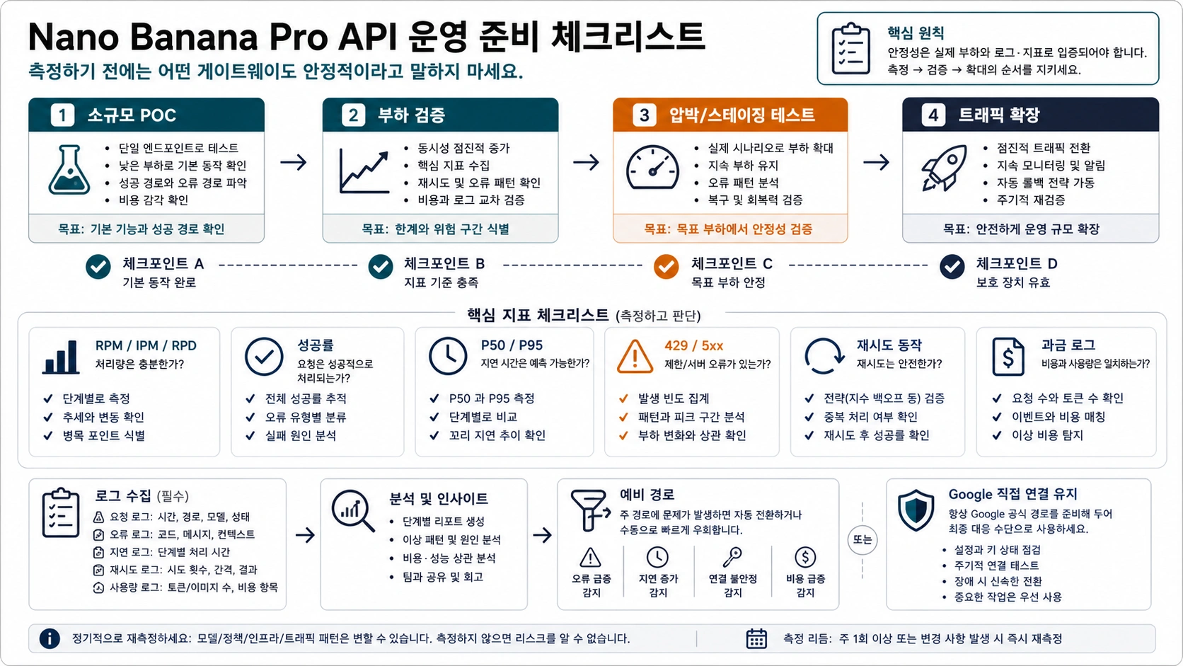 Nano Banana Pro API 안정성 검증 보드: 쿼터, 로그, 성공률, P50, P95, 재시도 비용, 예비 경로
