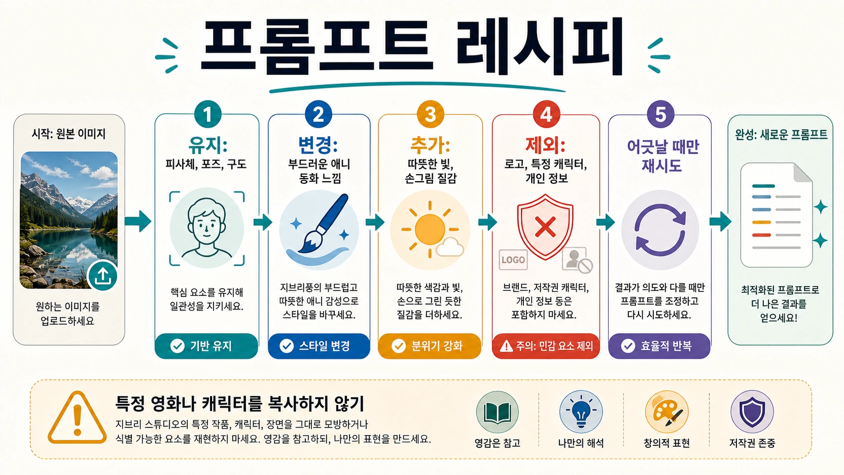지브리풍 변환 프롬프트 구조