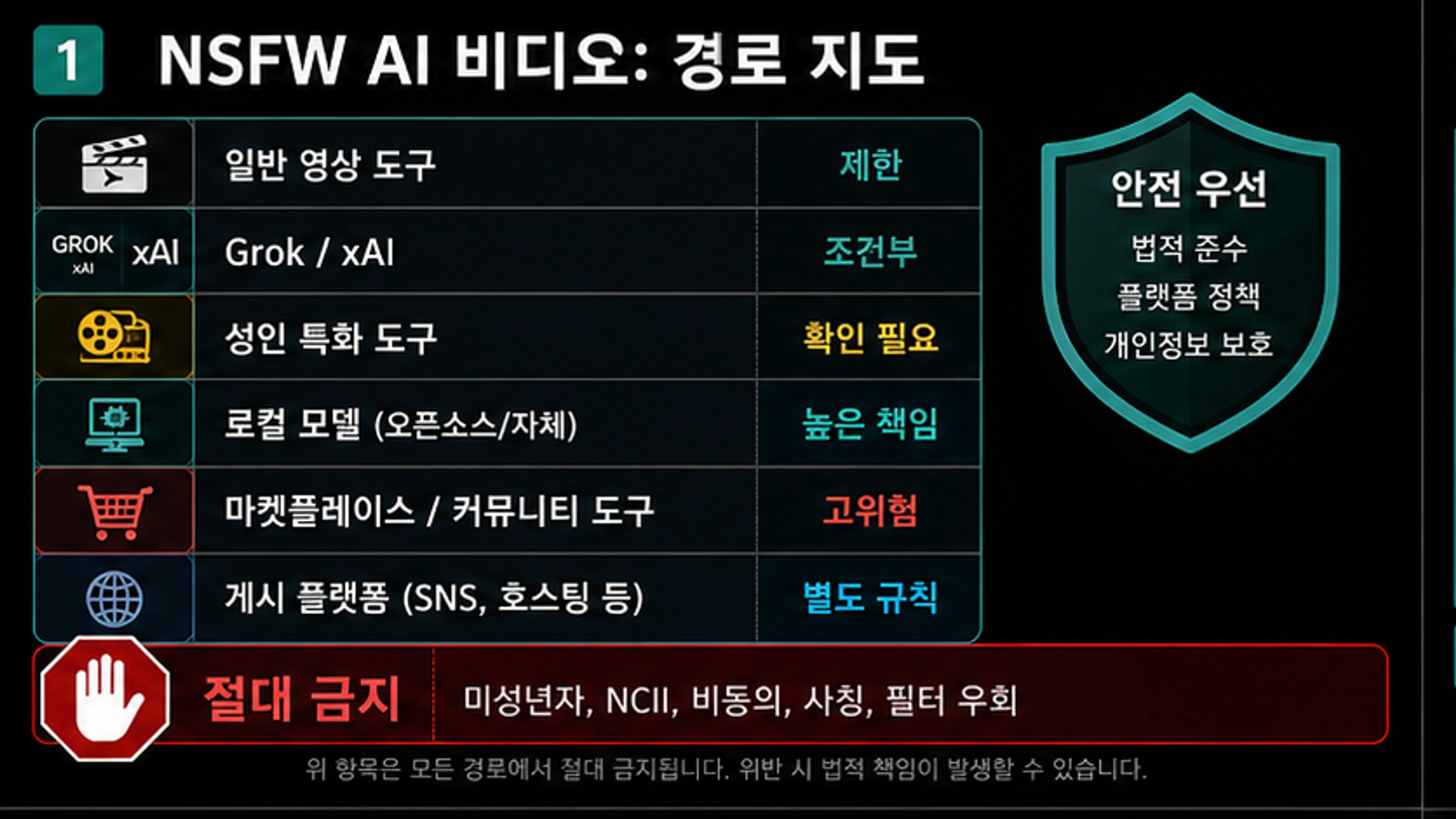 성인용 AI 영상: 가능한 경로와 반드시 멈춰야 할 조건