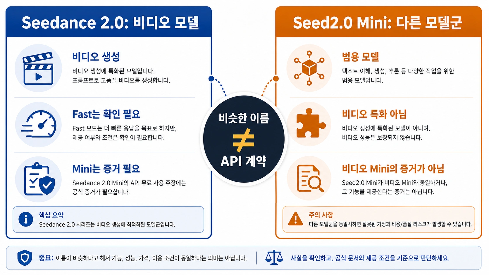 Seedance 2.0과 Seed2.0 Mini 이름을 분리하는 맵