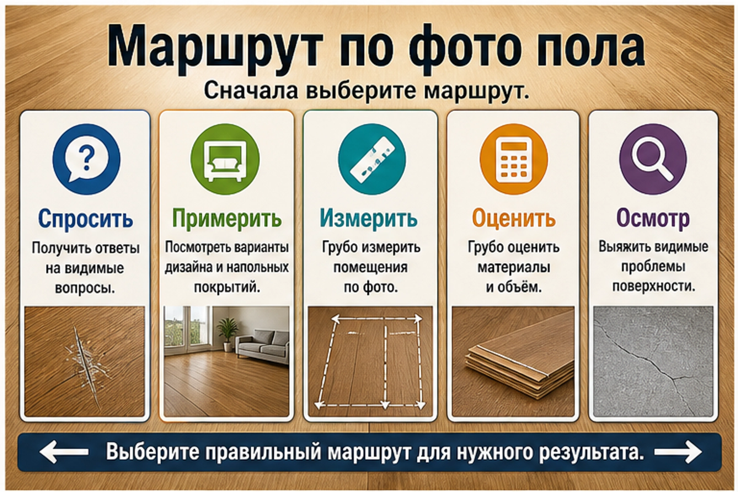 Фото пола и ИИ: что можно спросить, а где нужен мастер
