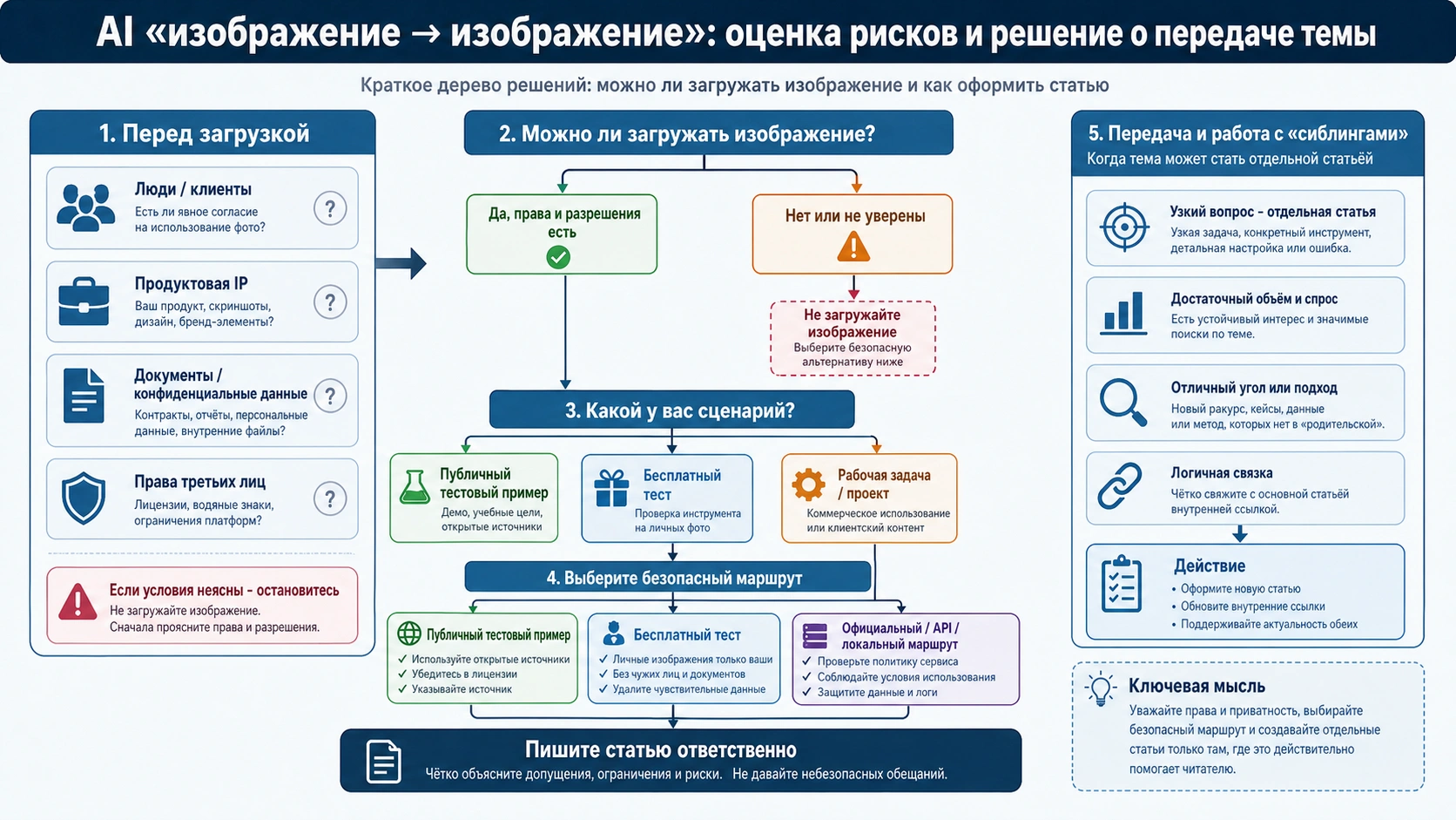 Дерево upload risk и переходов к более узким image-to-image задачам