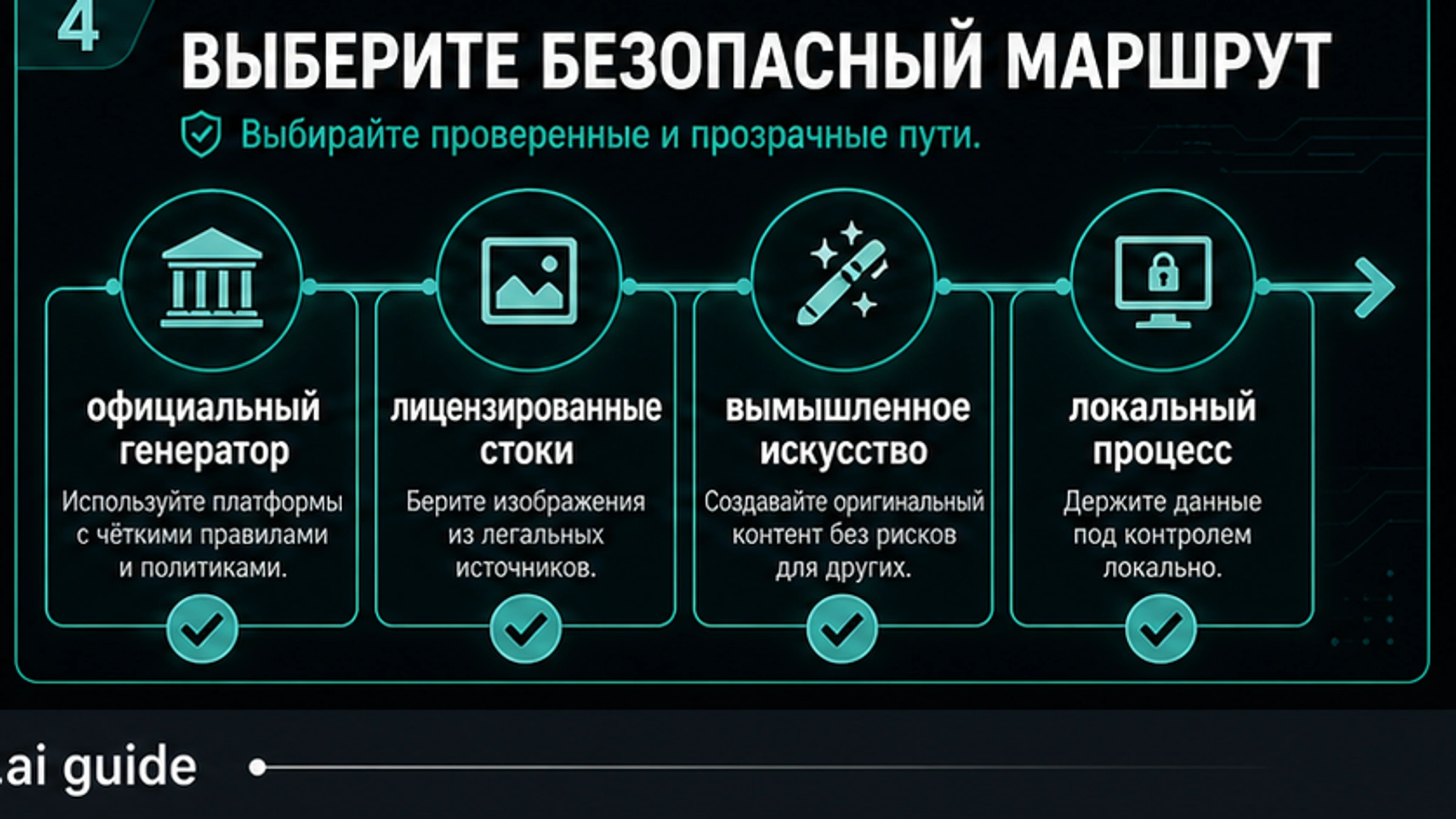 Карта безопасных маршрутов: официальные генераторы, лицензированный stock, вымышленные сцены и локальные процессы