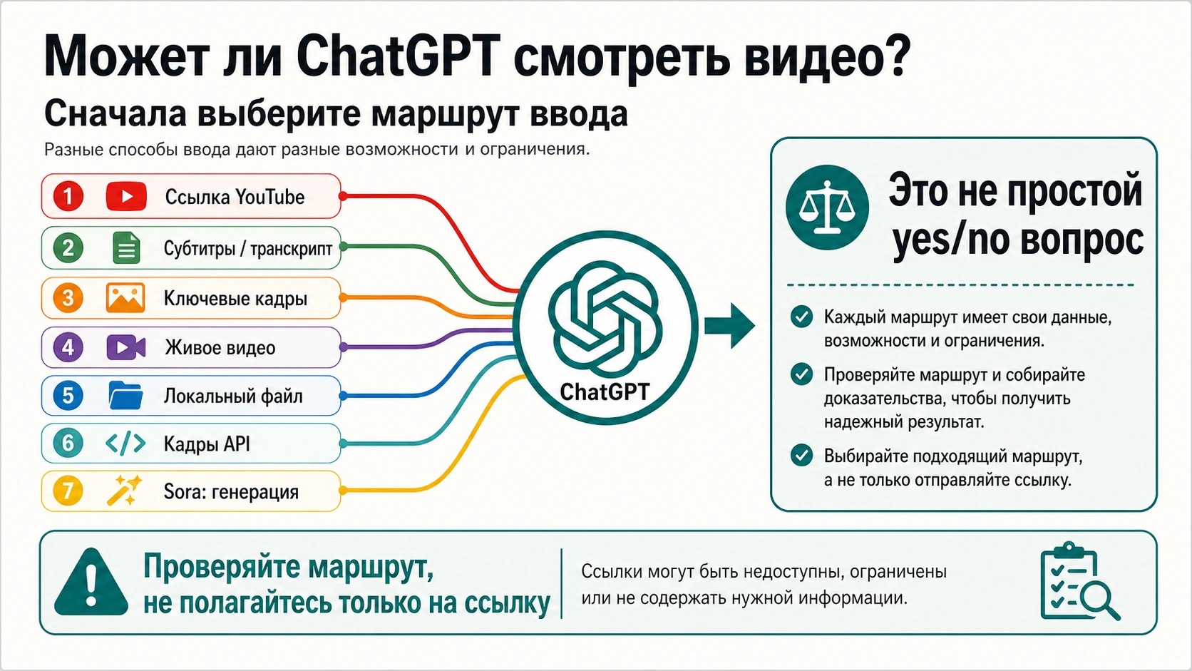 Может ли ChatGPT смотреть видео? YouTube, загрузки, живое видео и реальные маршруты