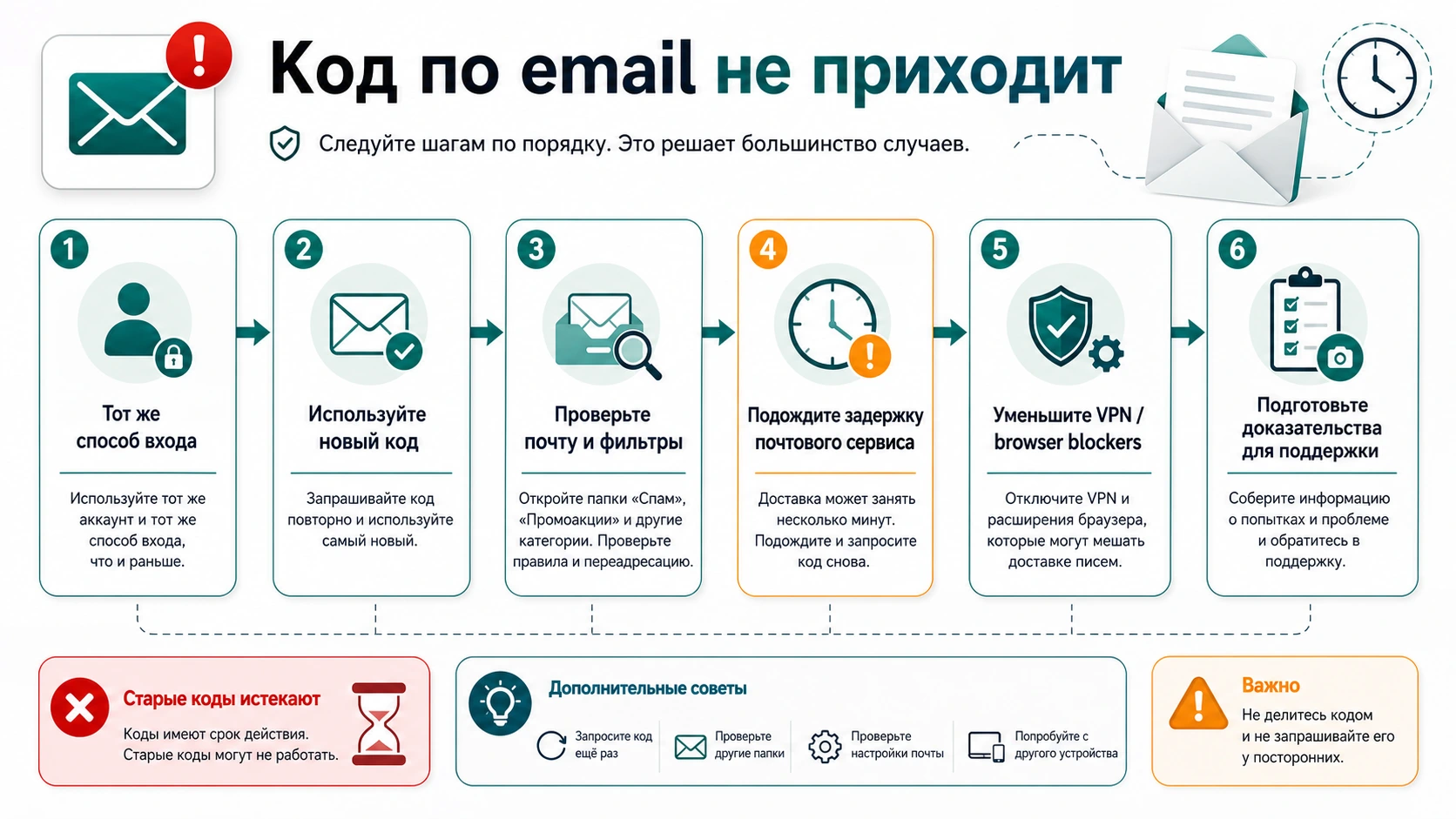 Поток восстановления email-кода ChatGPT, если он не пришел, опоздал или стал недействительным