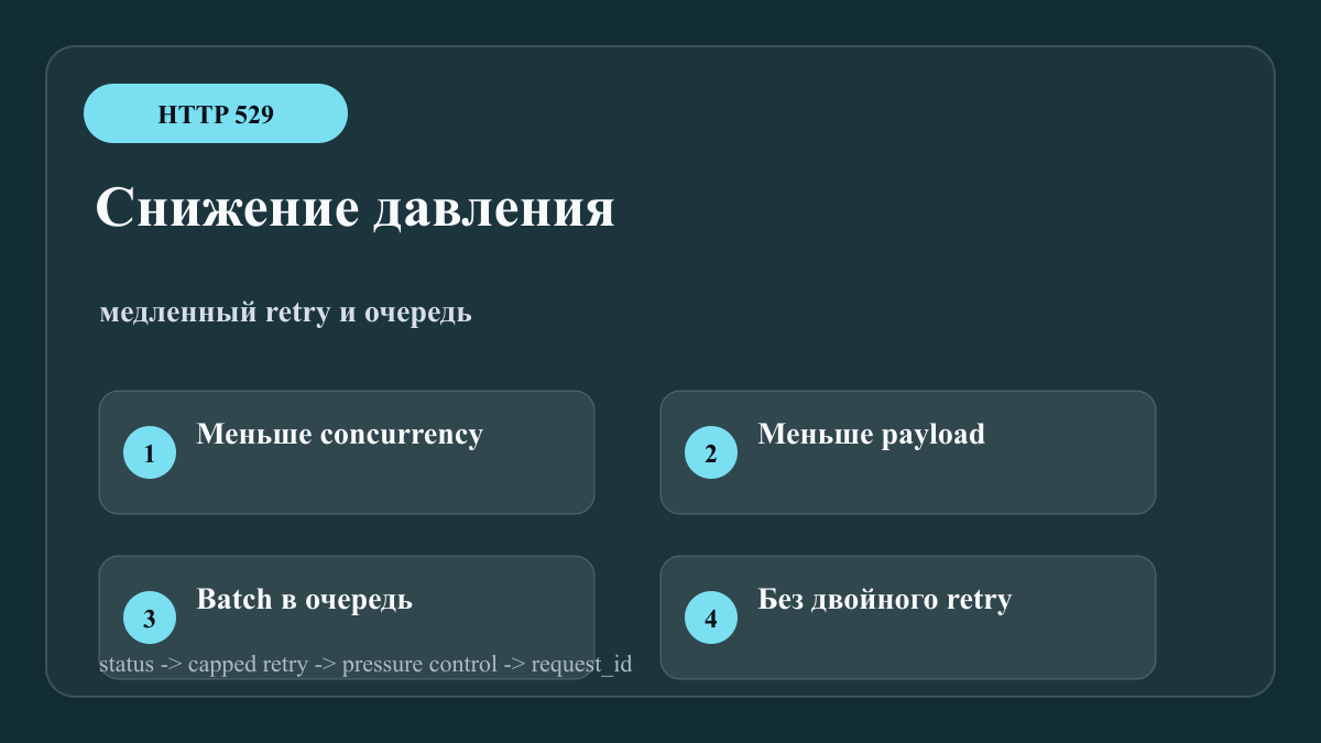 Контроли давления для Claude API 529
