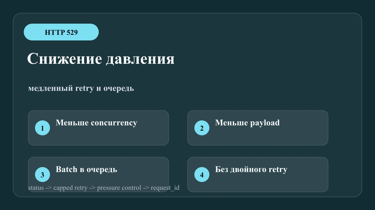 Контроли давления для Claude API 529