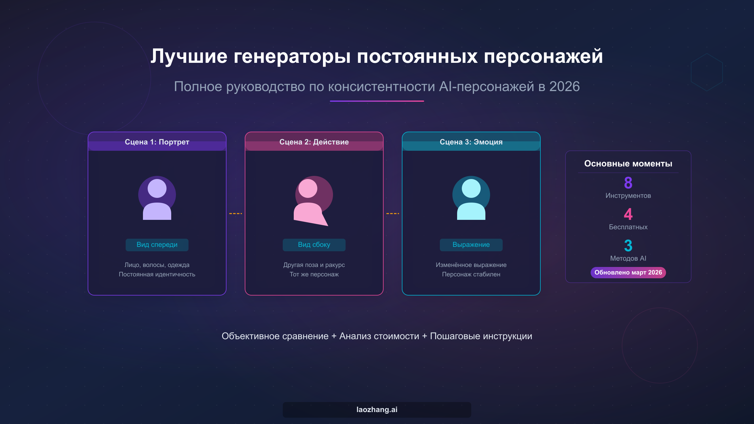 Полное руководство по лучшим генераторам постоянных персонажей в 2026 году: 8 инструментов, бесплатные варианты и AI-методы
