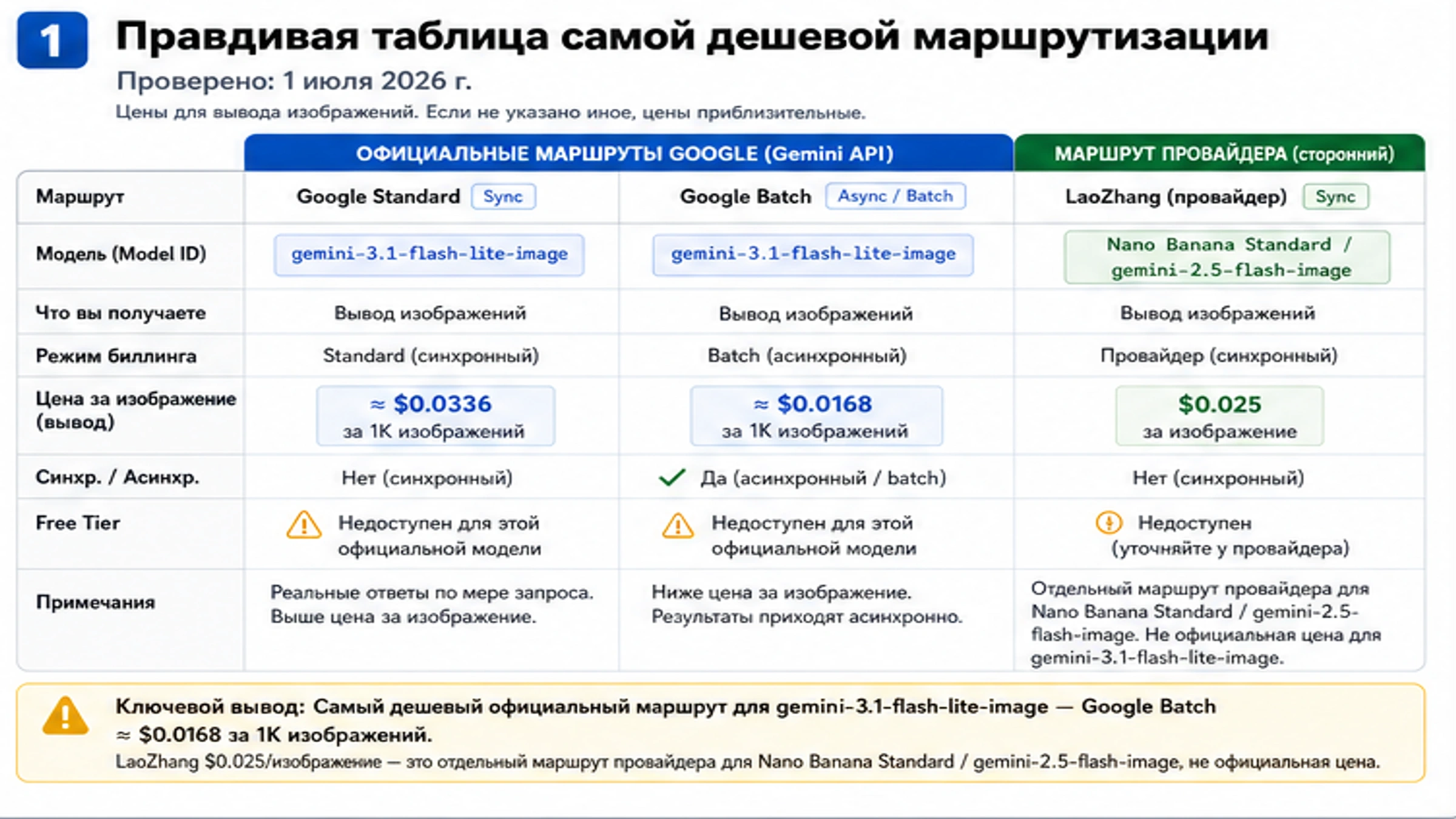 Самый дешевый Gemini 3.1 Flash Lite Image API: цена Google и маршрут LaoZhang $0.025