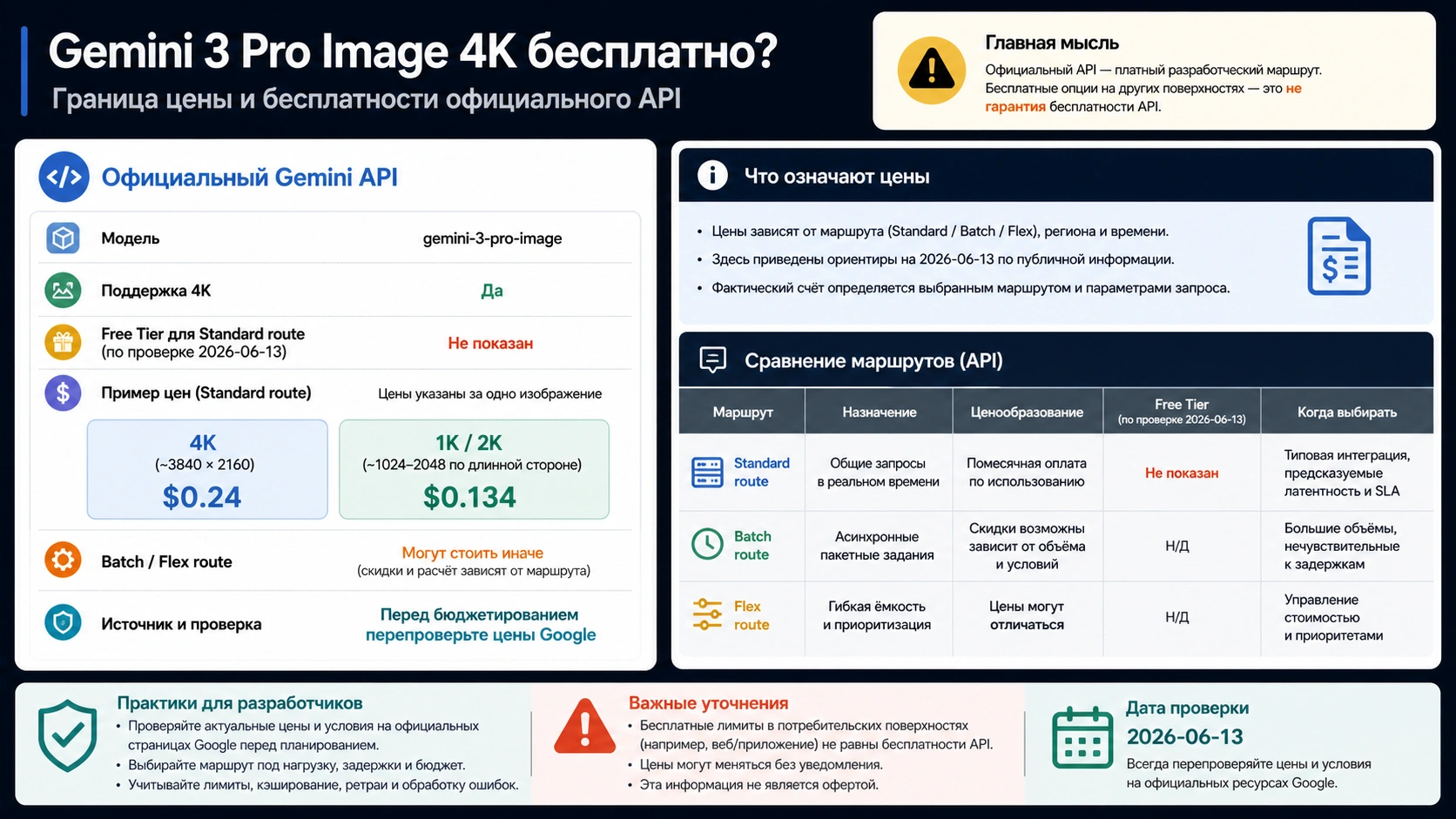 Gemini 3 Pro Image official API cost and free-tier boundary