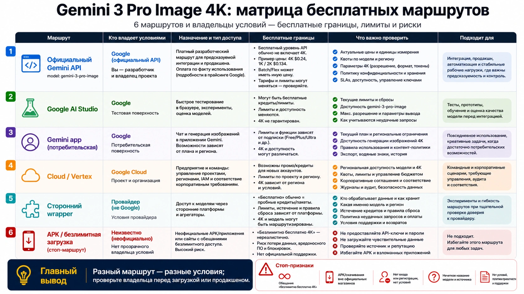 Gemini 3 Pro Image 4K route matrix by surface owner
