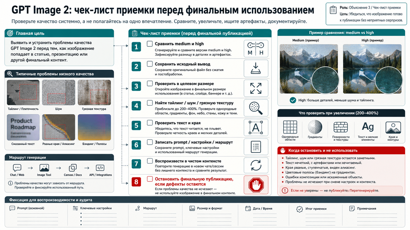 Чеклист приемки GPT Image 2 перед production