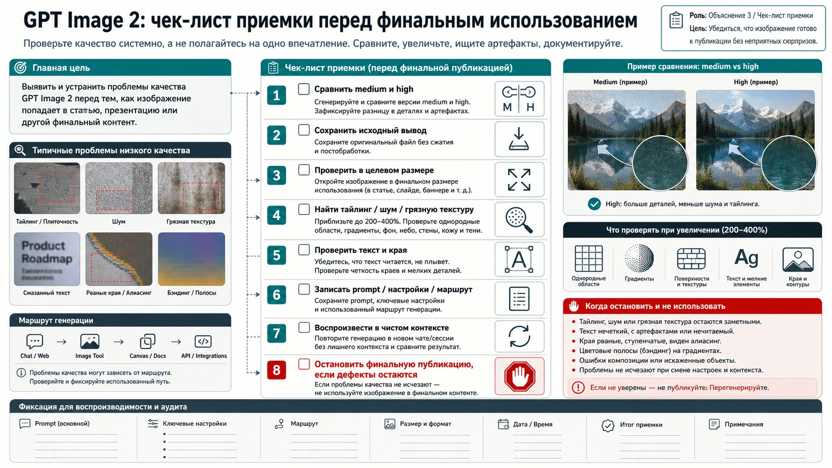 Чеклист приемки GPT Image 2 перед production