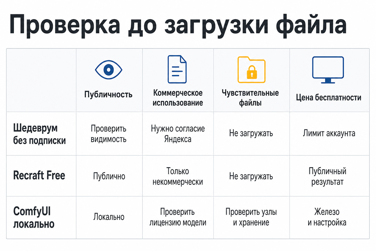 Матрица выбора альтернативы Grok в России по публичности, коммерческим правам, конфиденциальности и стоимости локального запуска