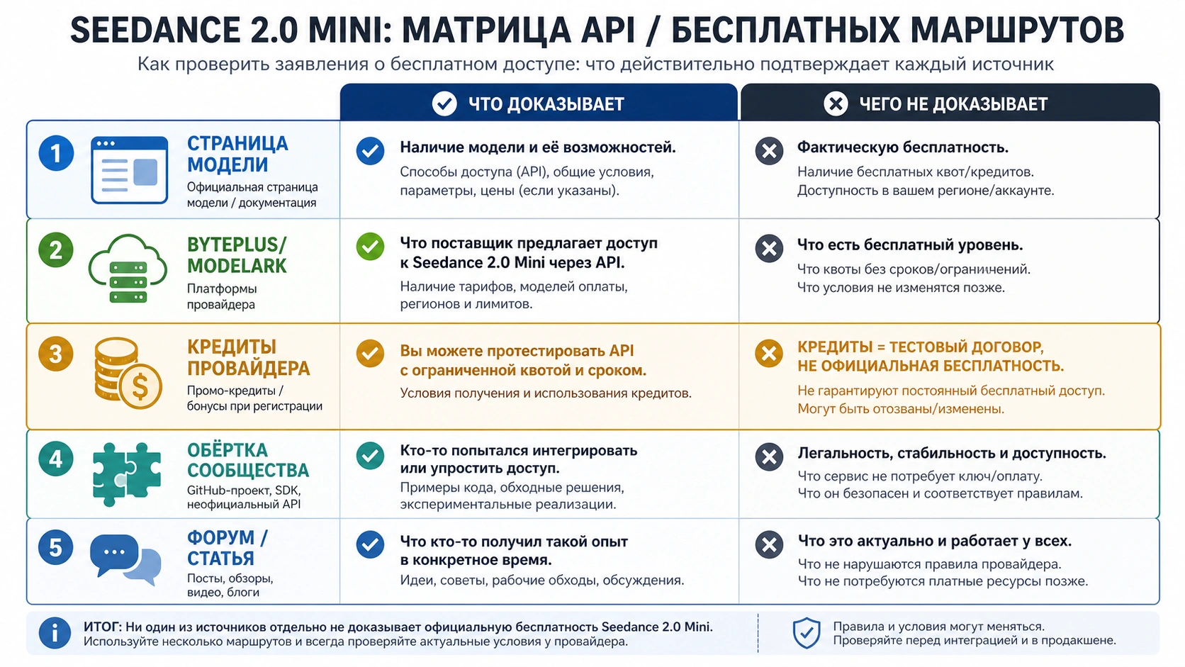 Матрица владельцев маршрутов для бесплатных заявлений Seedance 2.0 Mini API