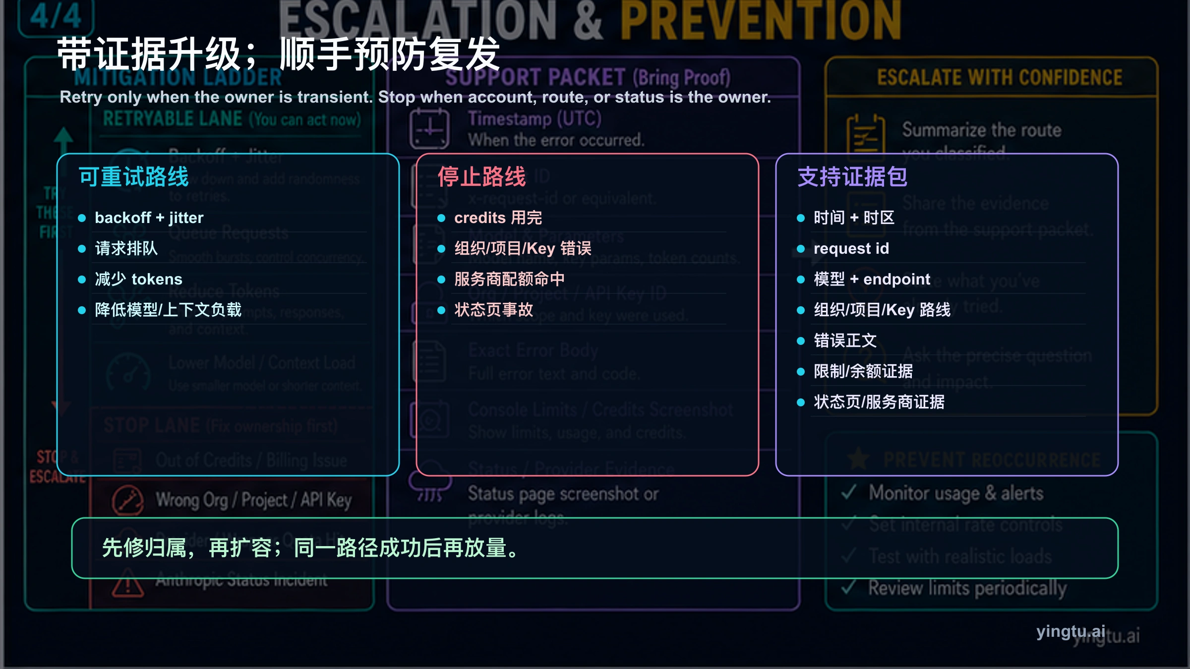 Claude 限额报错升级和预防看板
