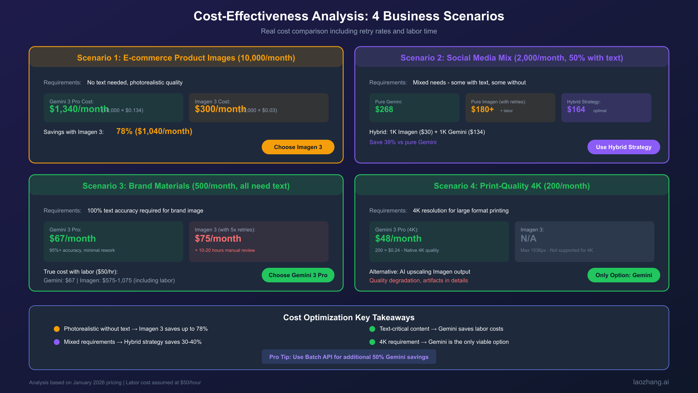 不同场景下Gemini 3 Pro和Imagen 3的成本效益分析