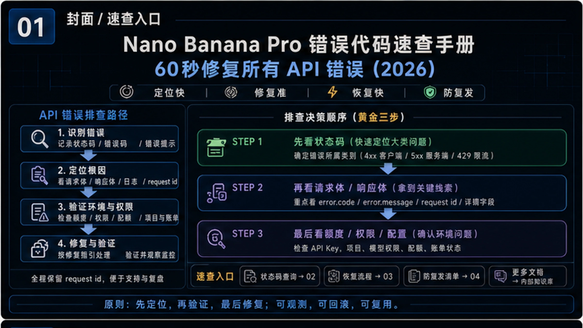 Nano Banana Pro 错误代码速查手册:60秒修复所有API错误(2026)