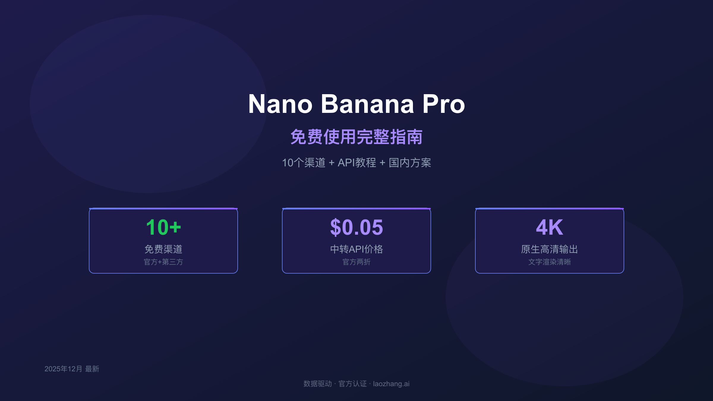 Nano Banana Pro免费使用渠道概览