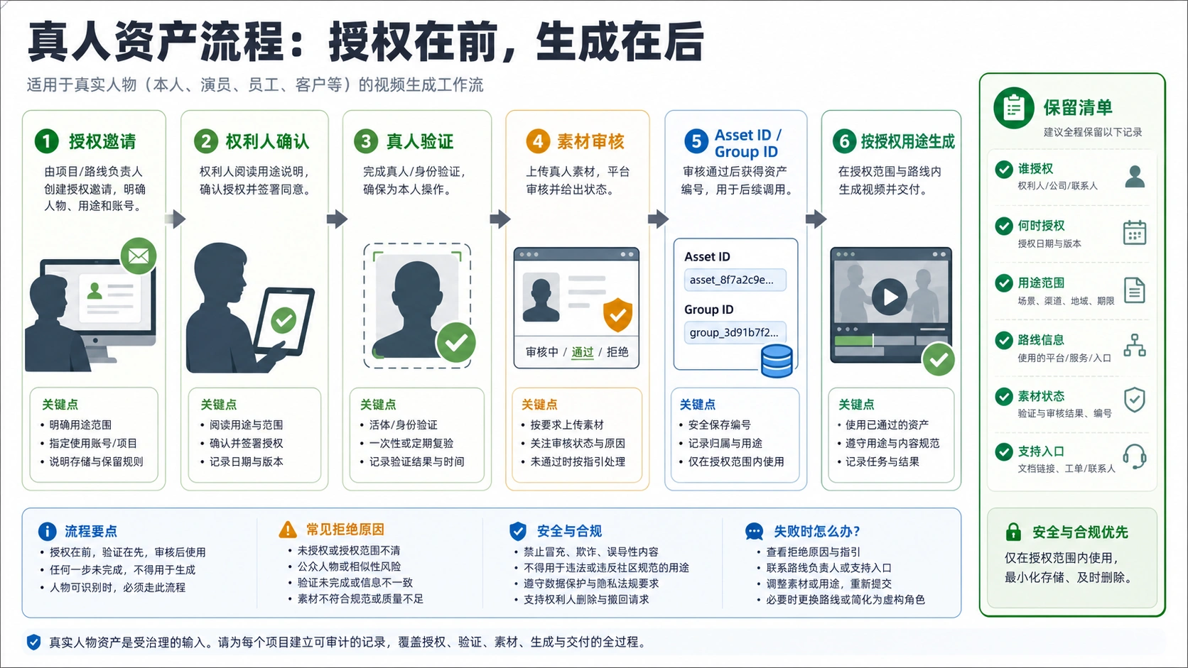 从授权邀请到已验证 Asset ID 的真人资产流程