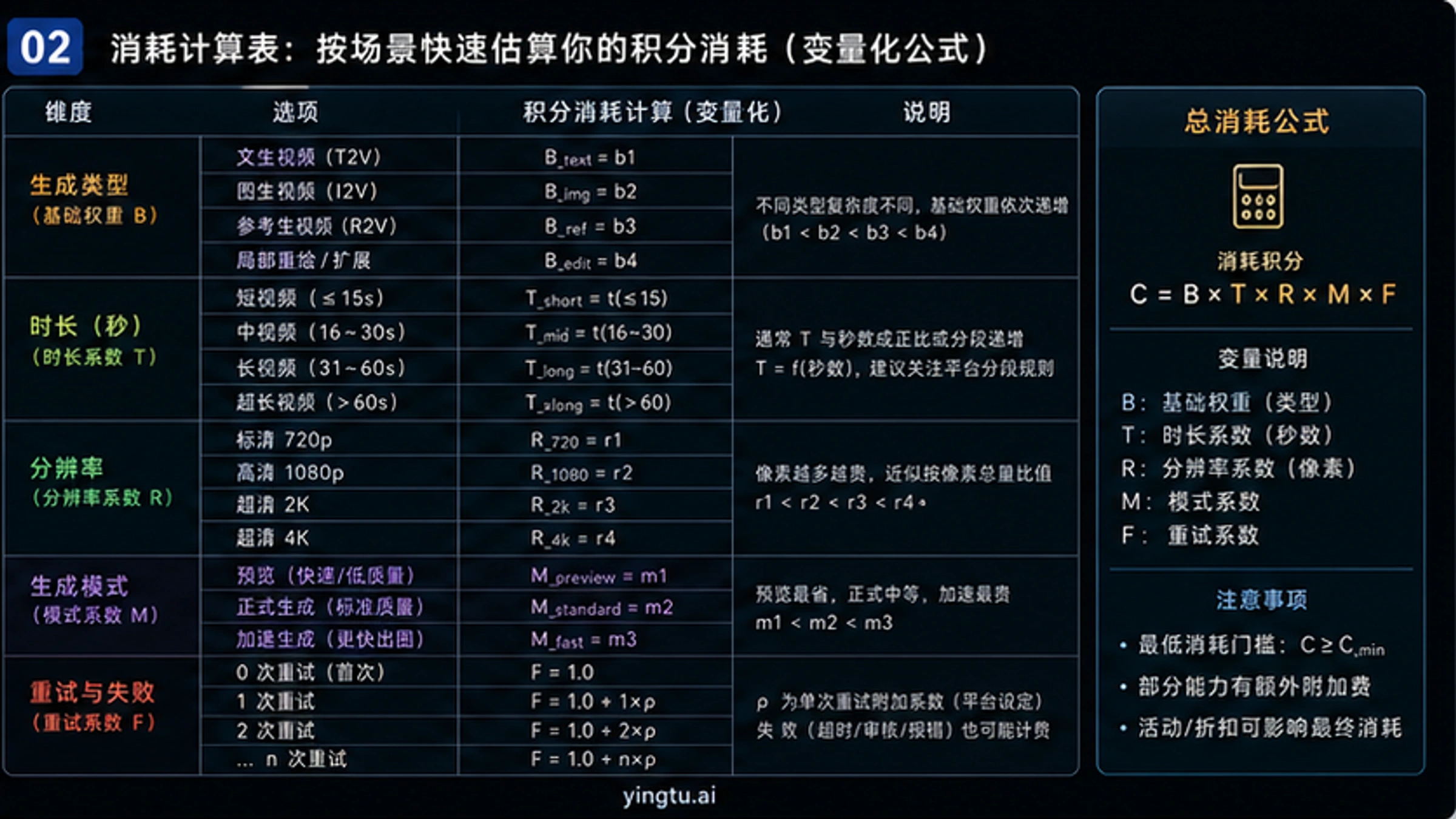 Sora 2积分消耗计算表:分辨率、时长与宽高比完整对照