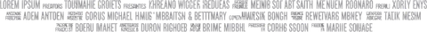Cast and crew text block