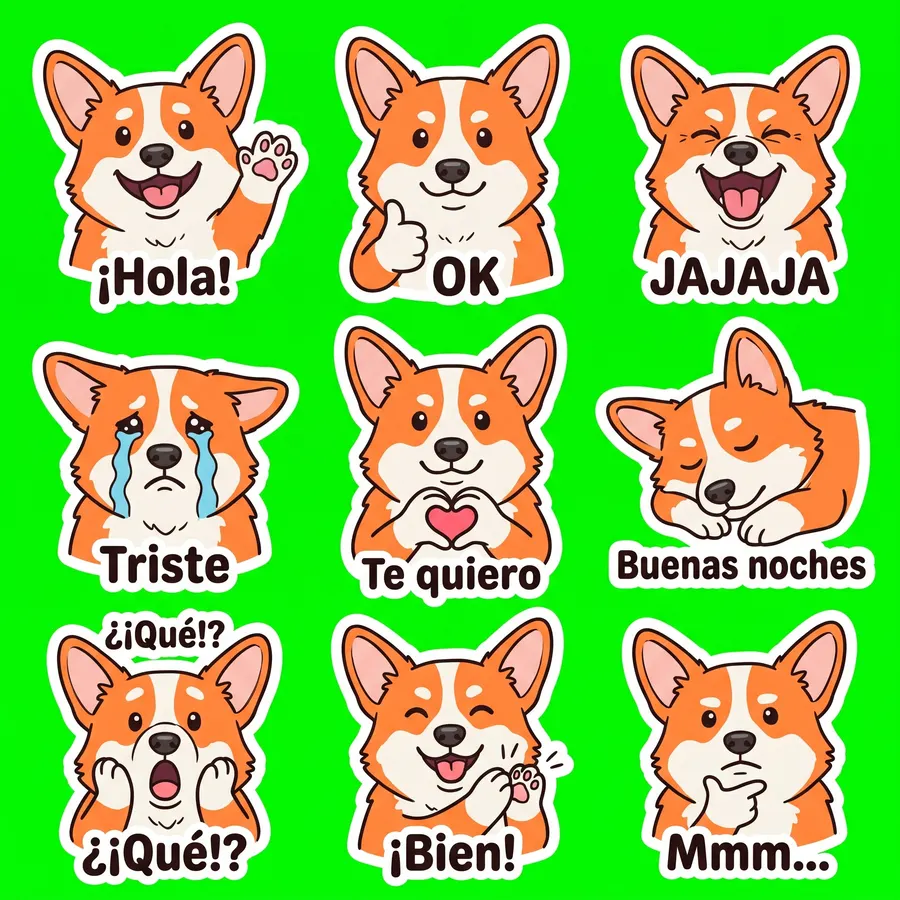 Foto de mascota · 9 stickers sheet