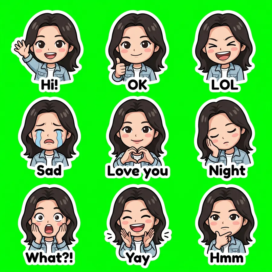From a selfie · chibi sheet