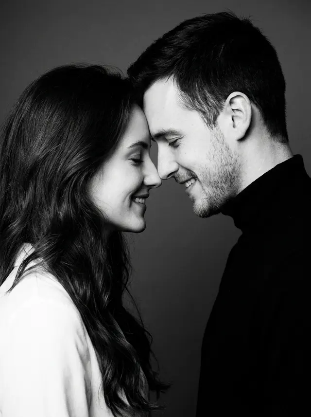 Foto de pareja en blanco y negro · Nano Banana Pro