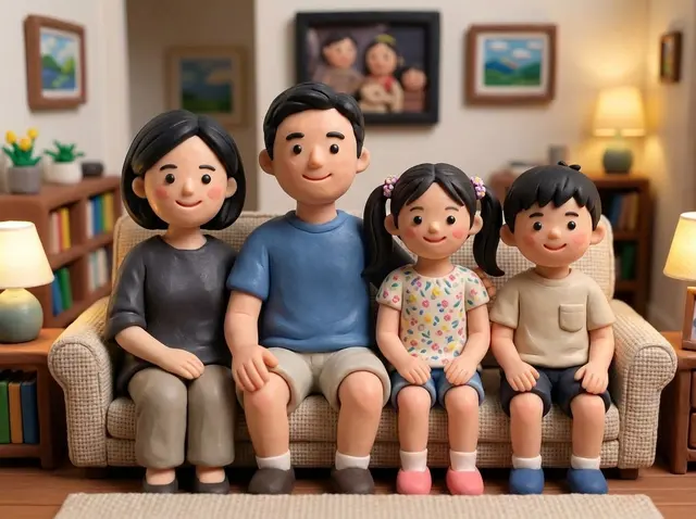 Familia en plastilina (claymation) · Nano Banana 2