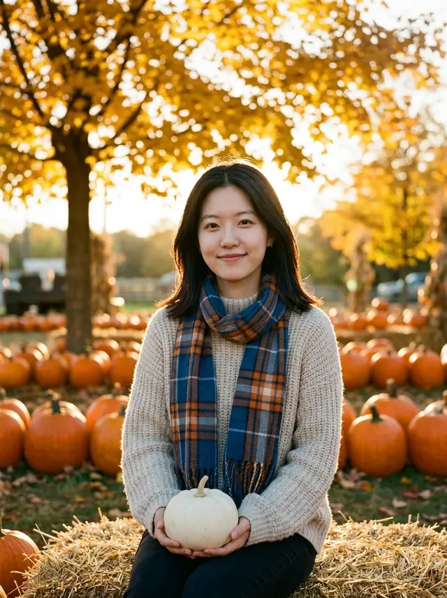Fall pumpkin patch photoshoot · Nano Banana 2
