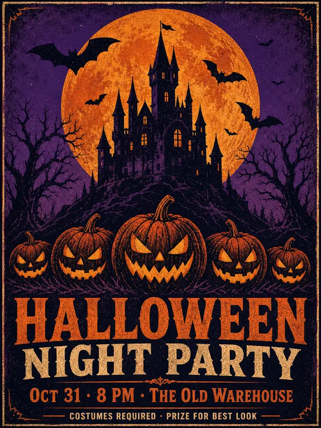 Halloween party poster · GPT Image 2 VIP