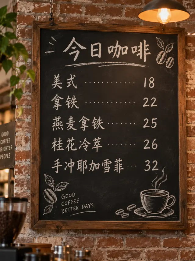 咖啡店菜单 · GPT Image 2.5 Sunburst