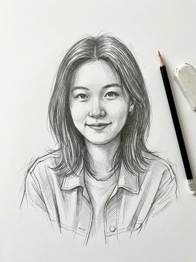 Foto a dibujo a lápiz · Nano Banana 2