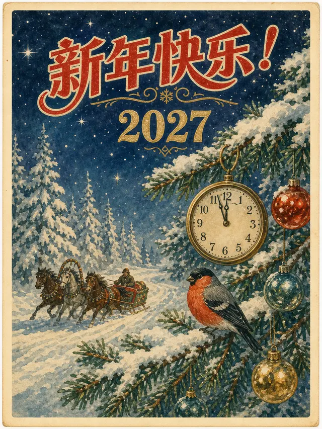 复古新年明信片 · GPT Image 2 VIP