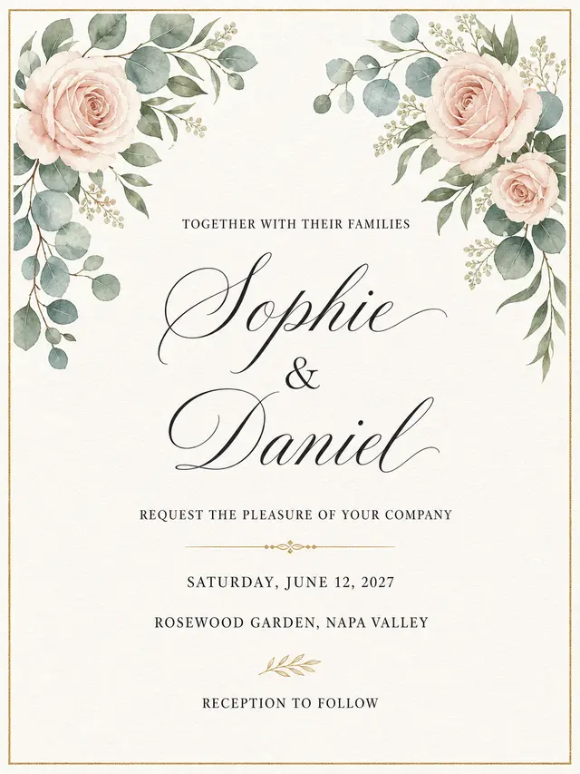 Invitación de boda · GPT Image 2 VIP
