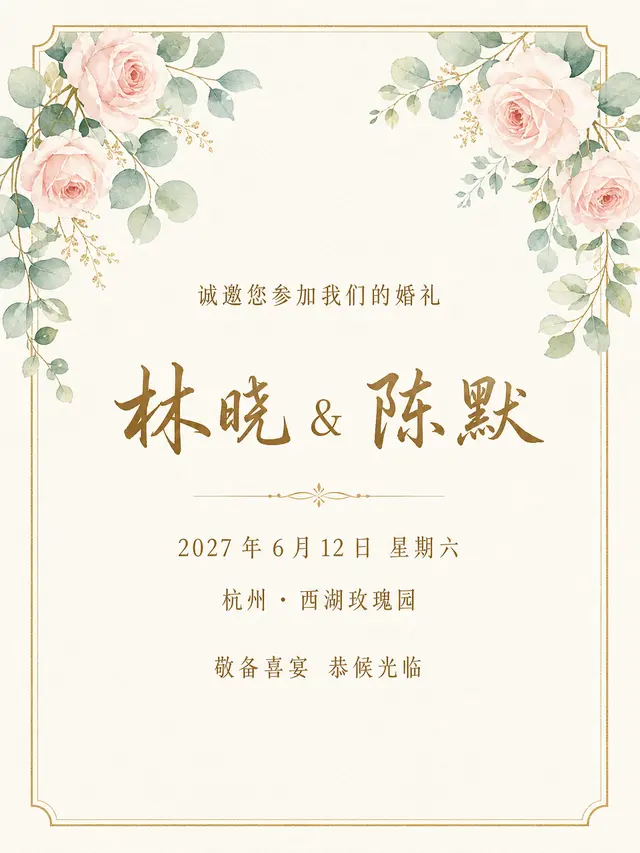 婚礼请柬 · GPT Image 2 VIP
